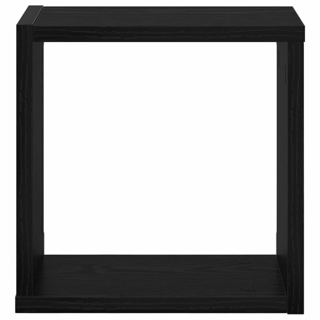 Vegghyller 2 pcs Svart Eik 26 x 15 x 26 cm Konstruert tre
