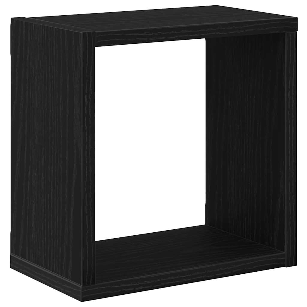 Vegghyller 4 pcs Svart eik 26 x 15 x 26 cm Konstruert tre