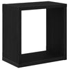 Vegghyller 4 pcs Svart eik 26 x 15 x 26 cm Konstruert tre