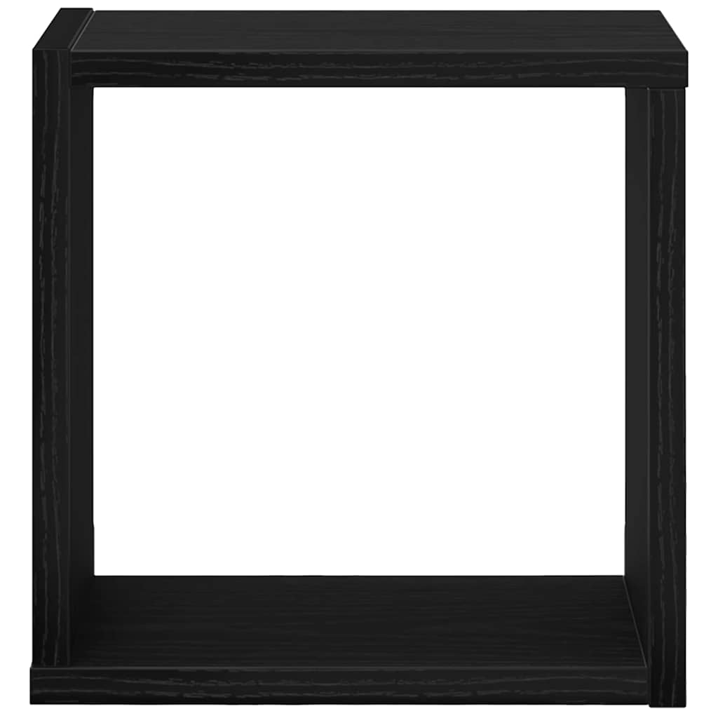 Vegghyller 4 pcs Svart eik 26 x 15 x 26 cm Konstruert tre