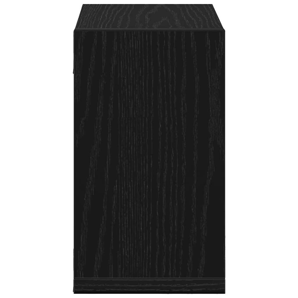Vegghyller 4 pcs Svart eik 26 x 15 x 26 cm Konstruert tre