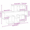 Vegghylle med hylle Gammelt tre 82 x 15 x 51 cm Konstruert tre