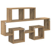 Vegghylle med hylle artisan eik 82 x 15 x 51 cm Konstruert tre