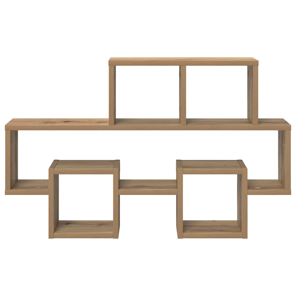 Vegghylle med hylle artisan eik 82 x 15 x 51 cm Konstruert tre