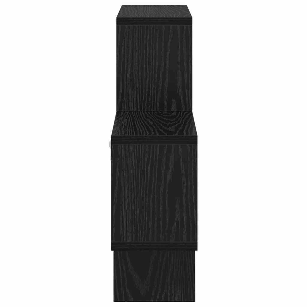 Vegghylle med hylle Svart eik 82 x 15 x 51 cm Konstruert tre