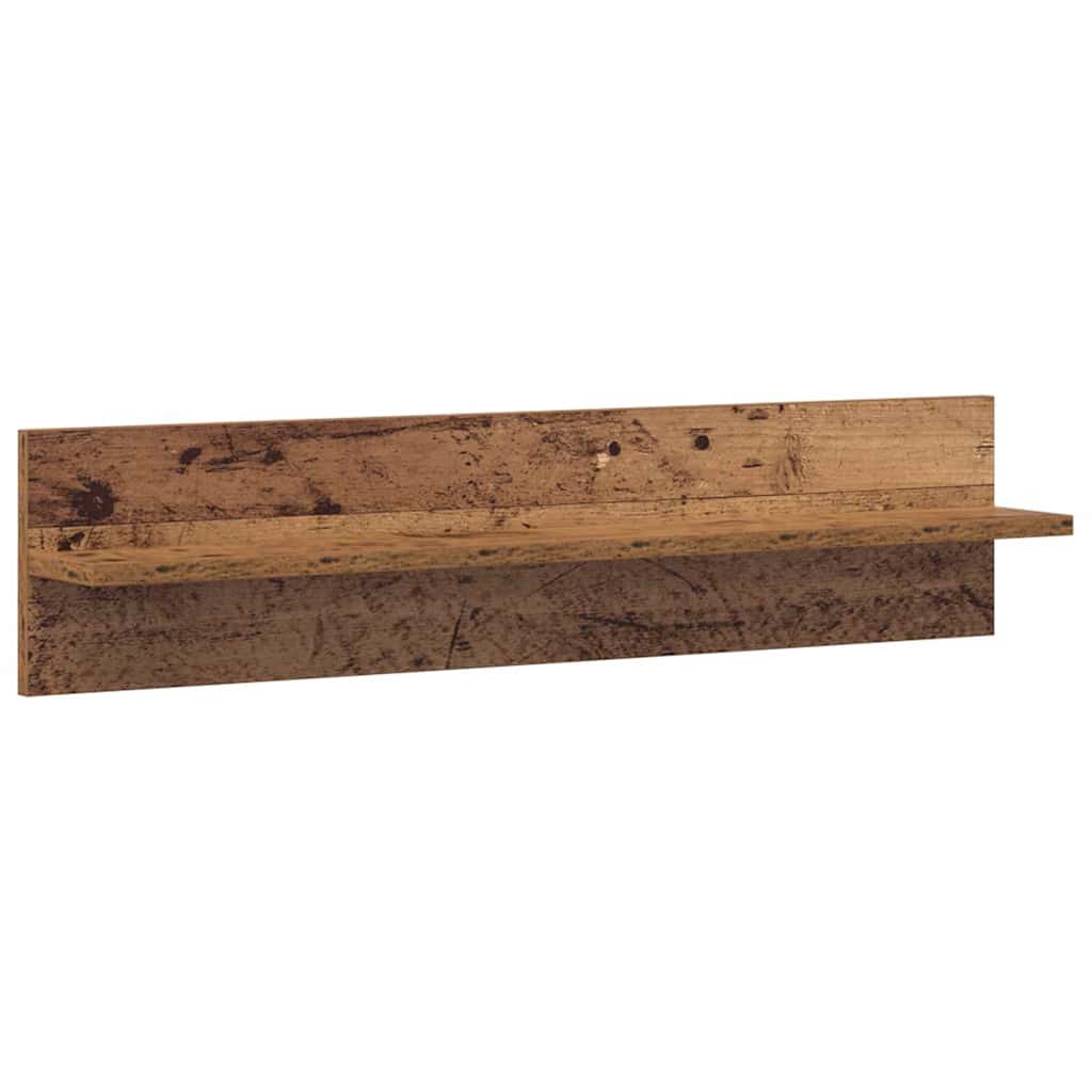 Vegghyller 2 pcs Gammelt tre 80 x 11.5 x 18 cm Konstruert tre