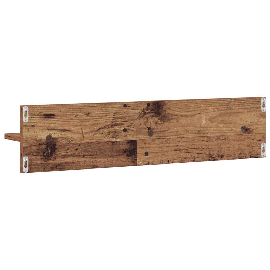 Vegghylle 2 pcs Gamle tre 80 x 11,5 x 18 cm Konstruert tre
