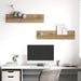 Vegghylle 2 pcs Artisan Eik 80 x 11,5 x 18 cm Konstruert tre