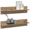 Vegghyller 2 pcs artisan eik 80 x 11.5 x 18 cm Konstruert tre