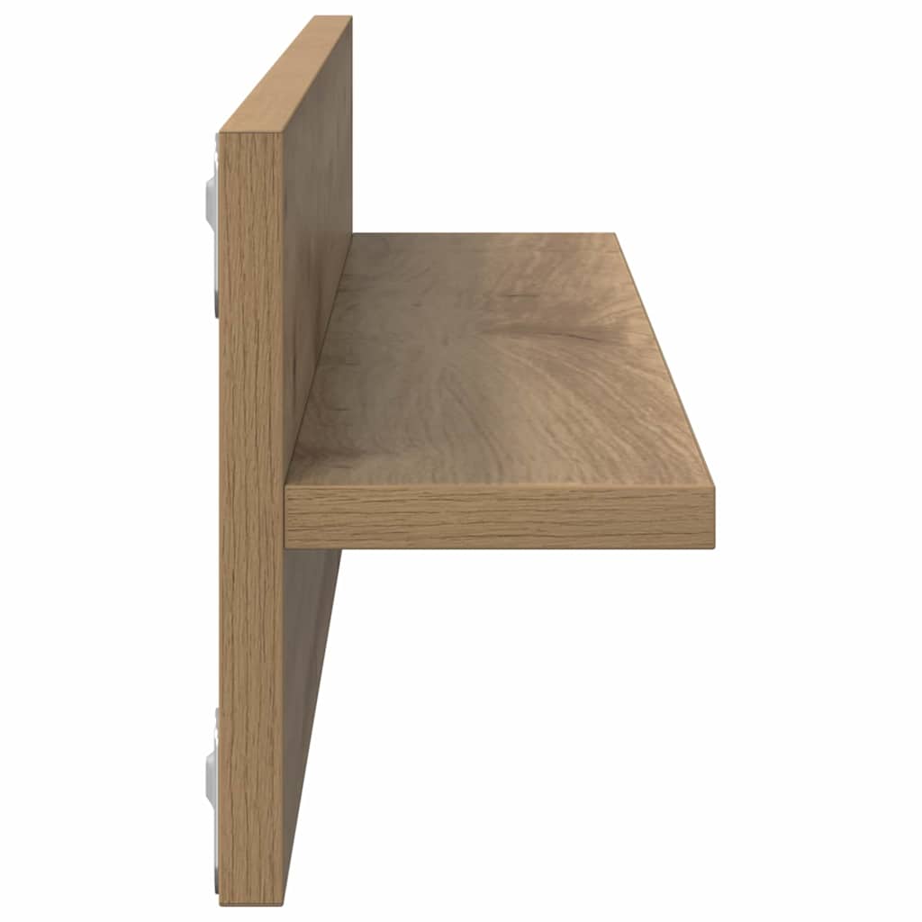 Vegghylle 2 pcs Artisan Eik 80 x 11,5 x 18 cm Konstruert tre