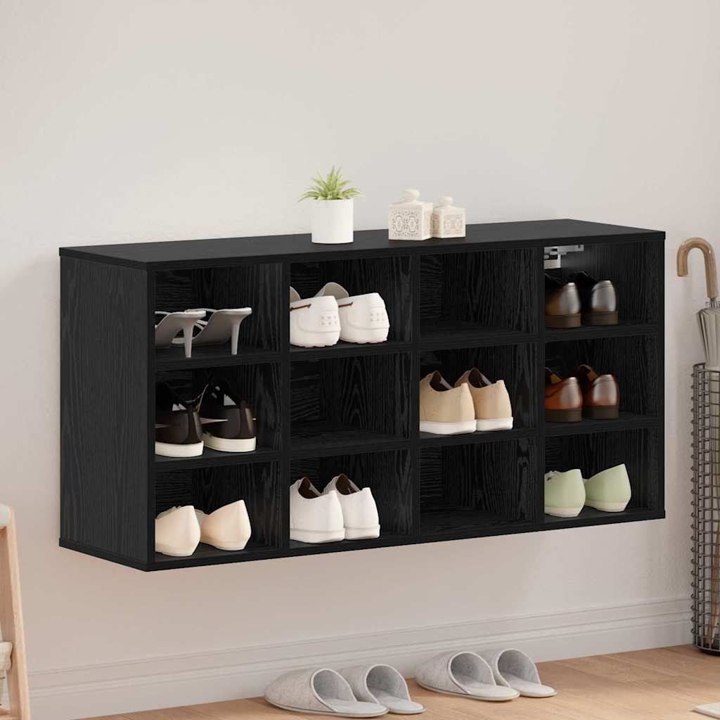 Sko Skap med hylle Svart Eik 103 x 30 x 51 cm Konstruert tre