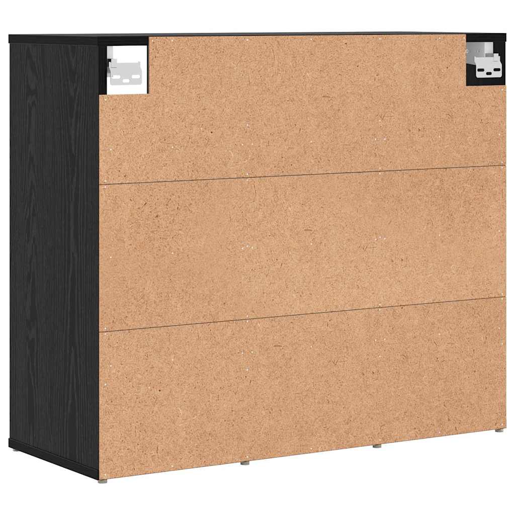 Sko Skap med hylle Svart Eik 77,5 x 30 x 67 cm Konstruert tre