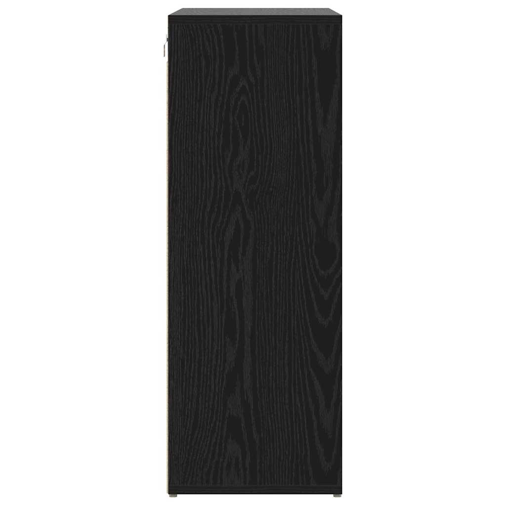 Sko Skap med hylle Svart Eik 77,5 x 30 x 83,5 cm Konstruert tre