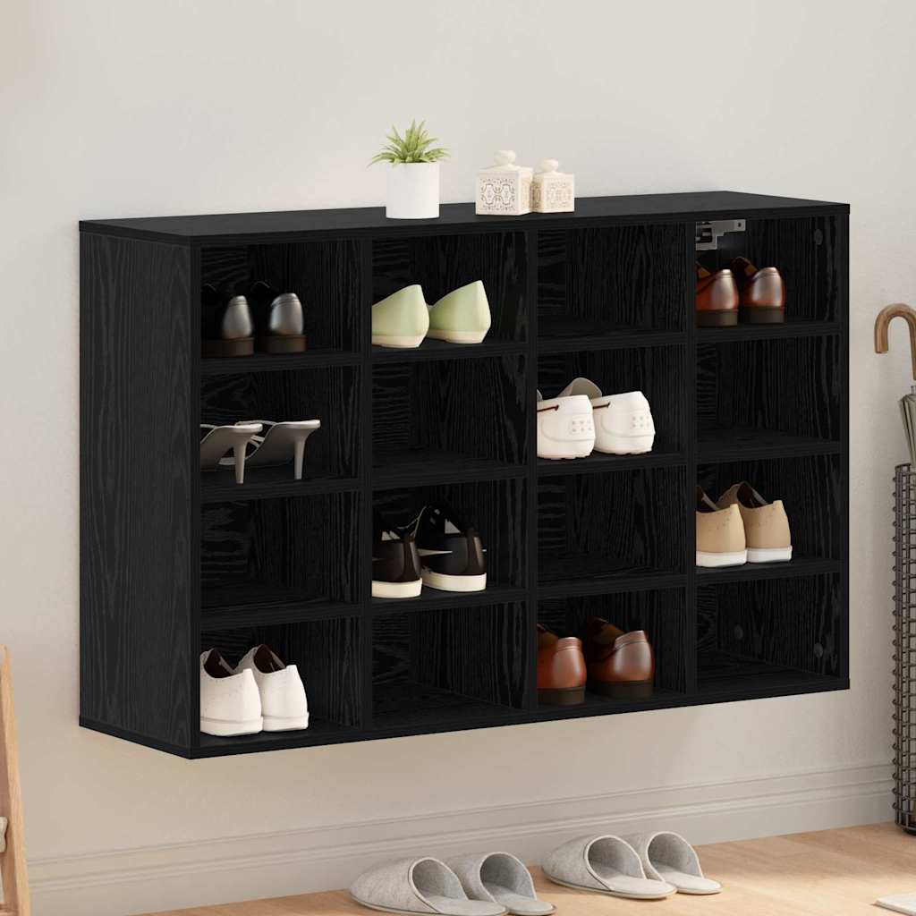 Sko Skap med hylle Svart Eik 103 x 30 x 67 cm Konstruert tre