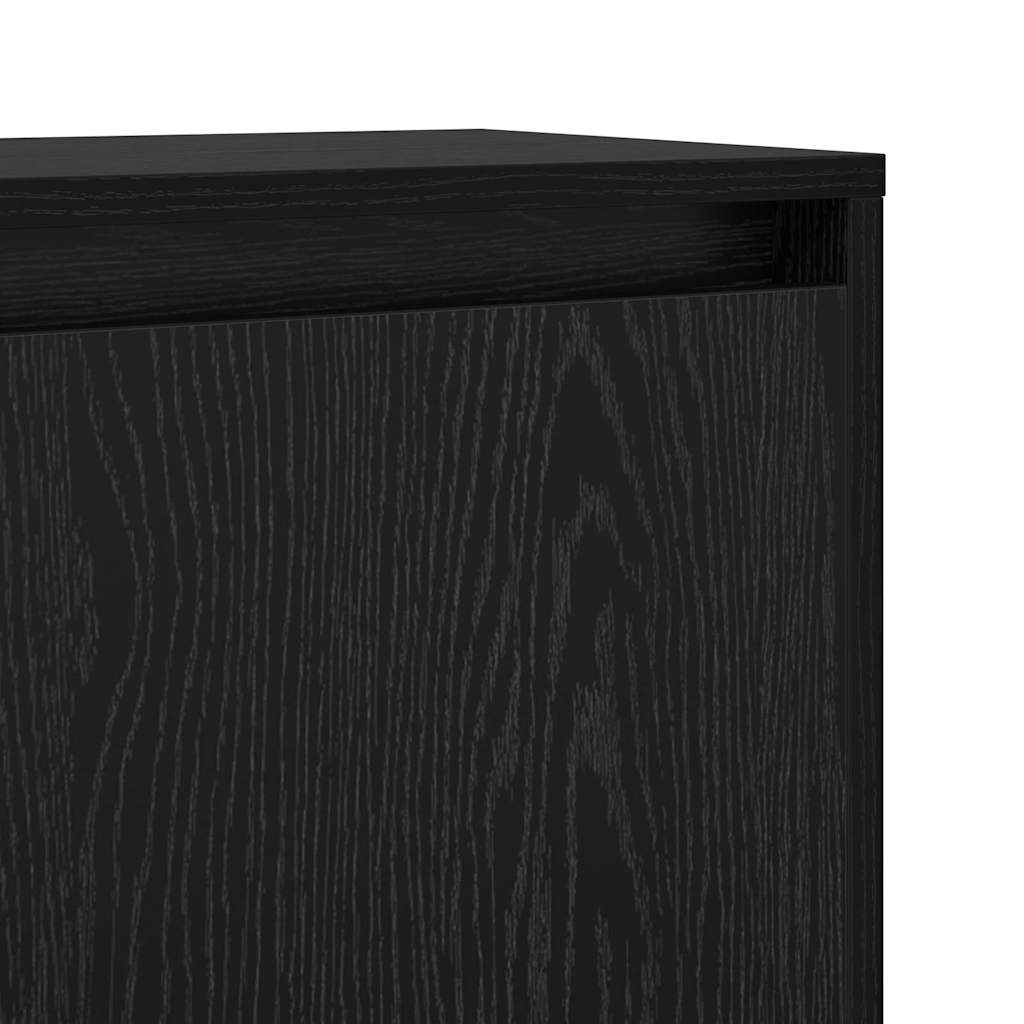 Serviesskap Svart Eik 97 x 29 x 75 cm Konstruert tre