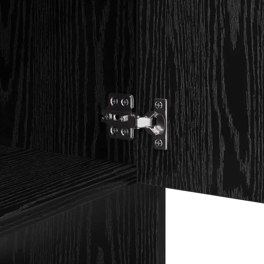 Serviesskap Svart Eik 97 x 29 x 75 cm Konstruert tre