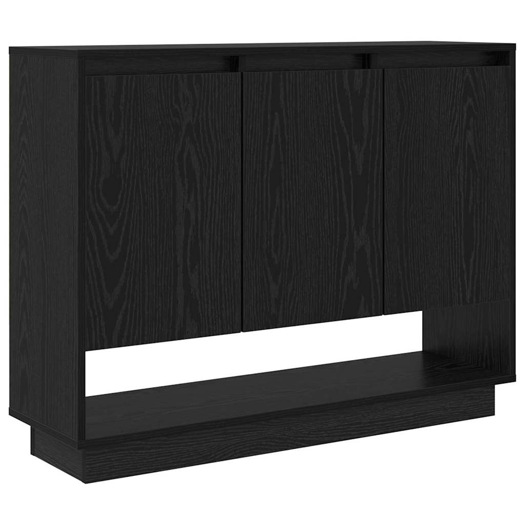 Serviesskap Svart Eik 97 x 29 x 75 cm Konstruert tre