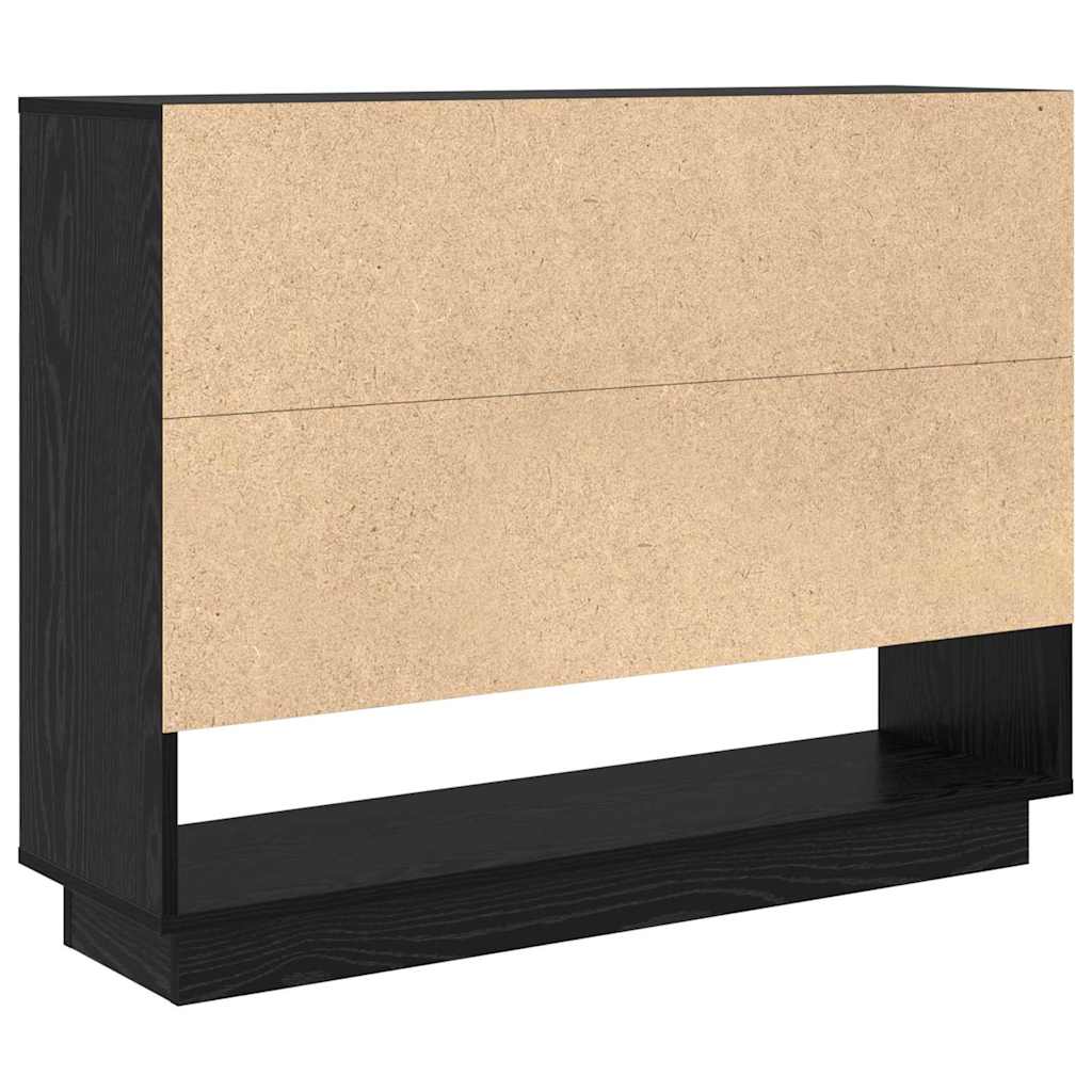 Serviesskap Svart Eik 97 x 29 x 75 cm Konstruert tre
