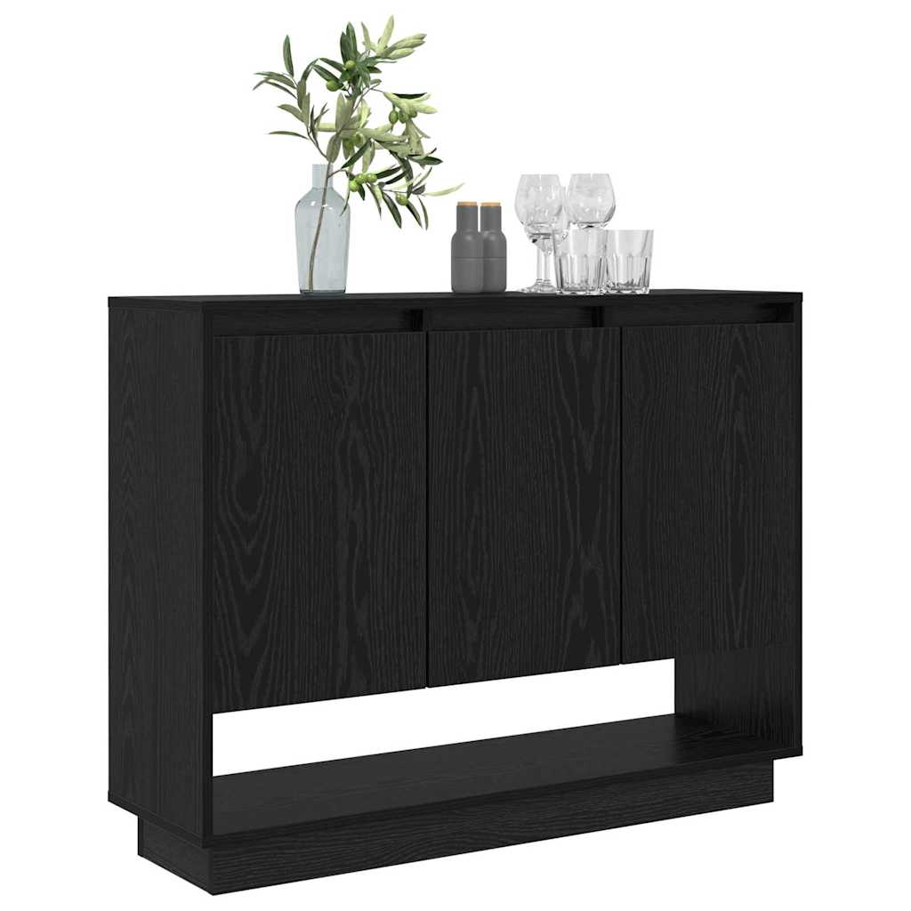 Serviesskap Svart Eik 97 x 29 x 75 cm Konstruert tre