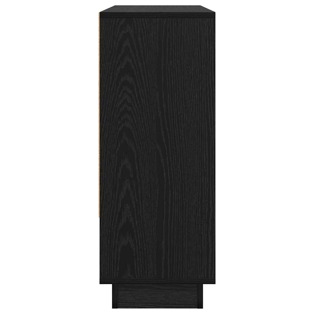 Serviesskap Svart Eik 97 x 29 x 75 cm Konstruert tre