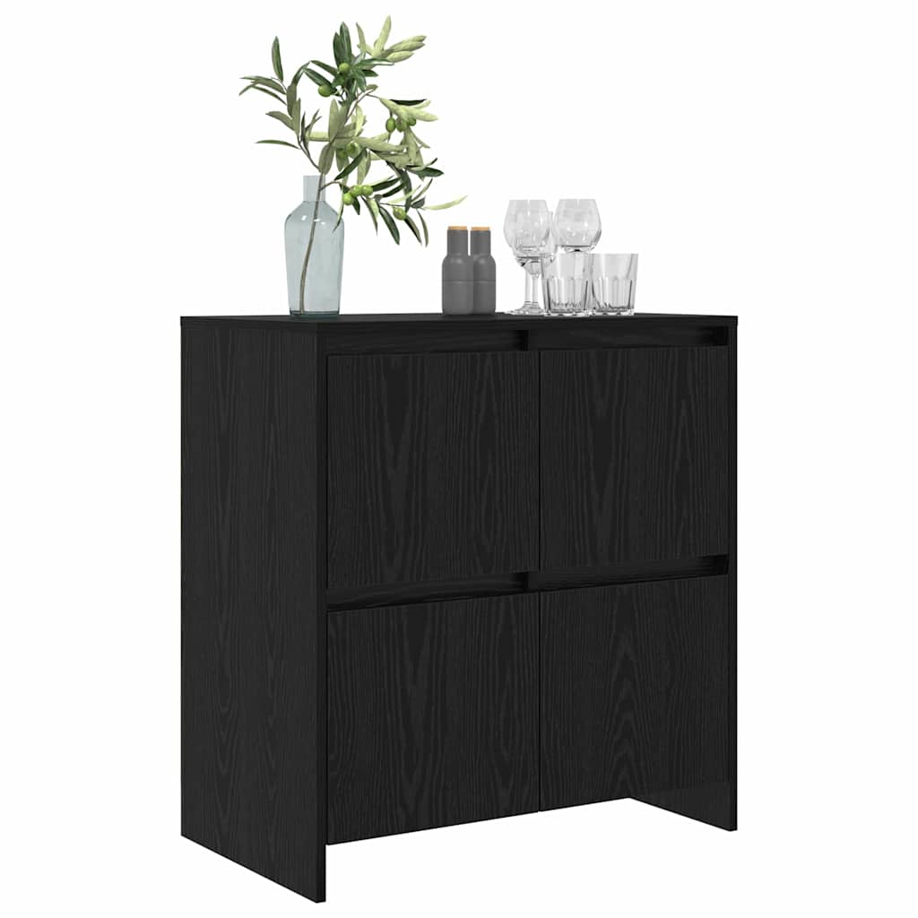 Serviesskap Svart Eik 70 x 41 x 75 cm Konstruert tre