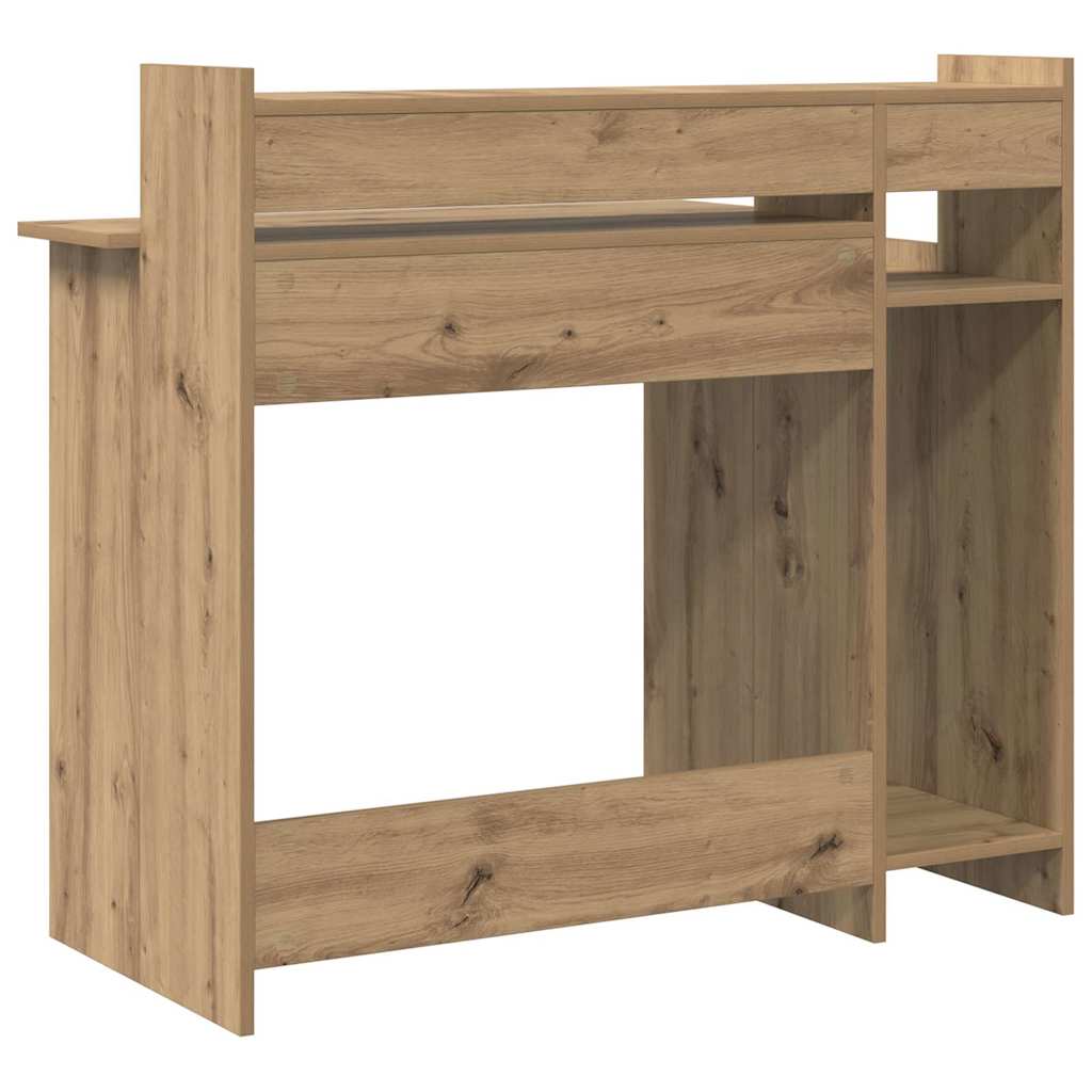 Skrivebord med hylle Artisan Eik 97 x 45 x 90 cm Konstruert tre