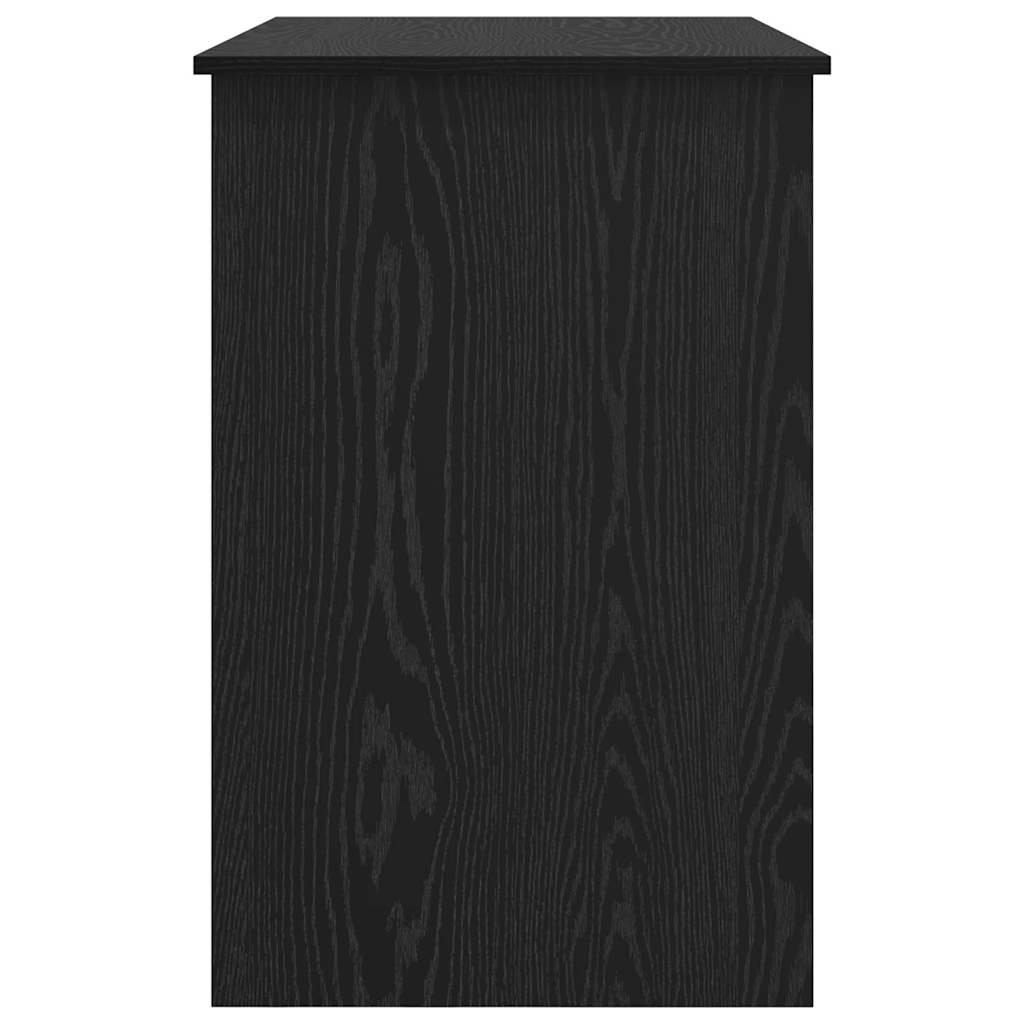 Skrivebord med skuff Svart Eik 100 x 50 x 76 cm Konstruert tre