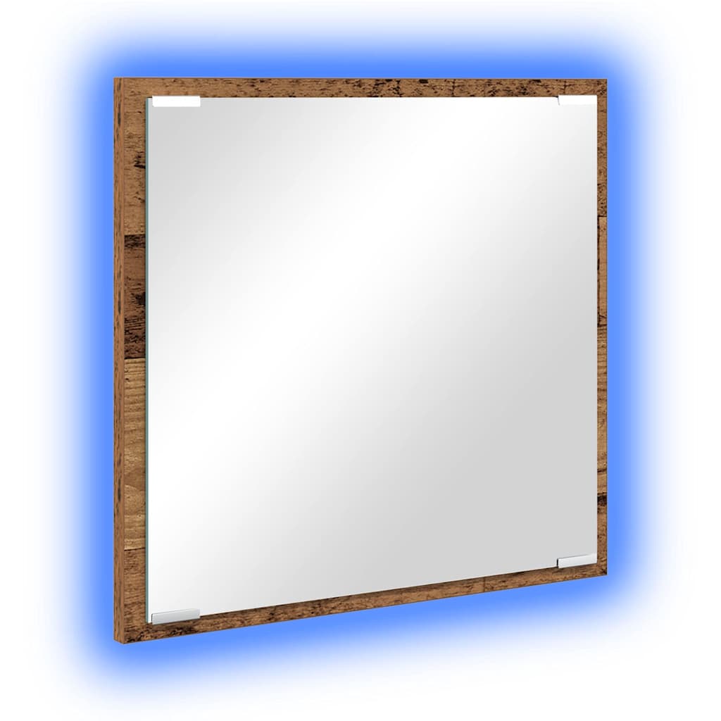 LED Badevindu Gamle tre 40 x 37 x 8.5 cm Konstruert tre