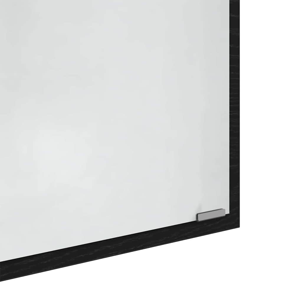 LED Badevindu Svart Eik 40 x 37 x 8.5 cm Konstruert tre