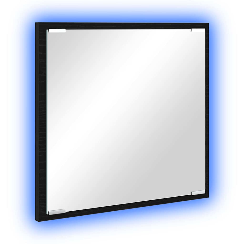 LED Badevindu Svart Eik 40 x 37 x 8.5 cm Konstruert tre