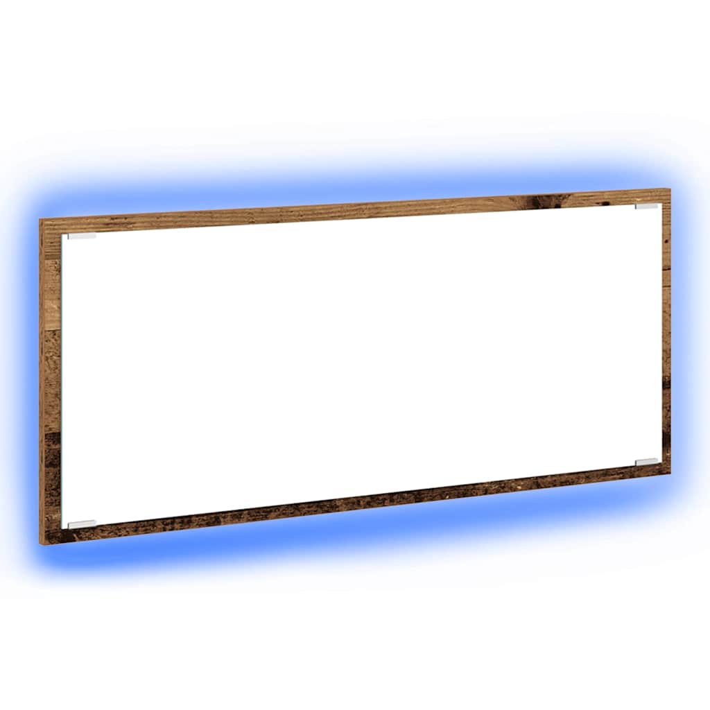 Speil Veggmontert Gamle tre 90 x 8,5 x 37 cm Konstruert tre