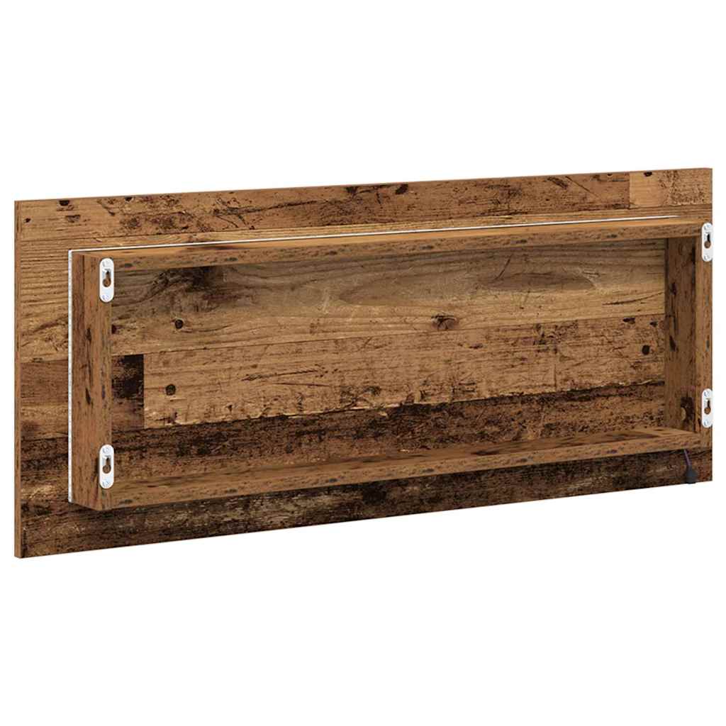 Speil Veggmontert Gamle tre 90 x 8,5 x 37 cm Konstruert tre
