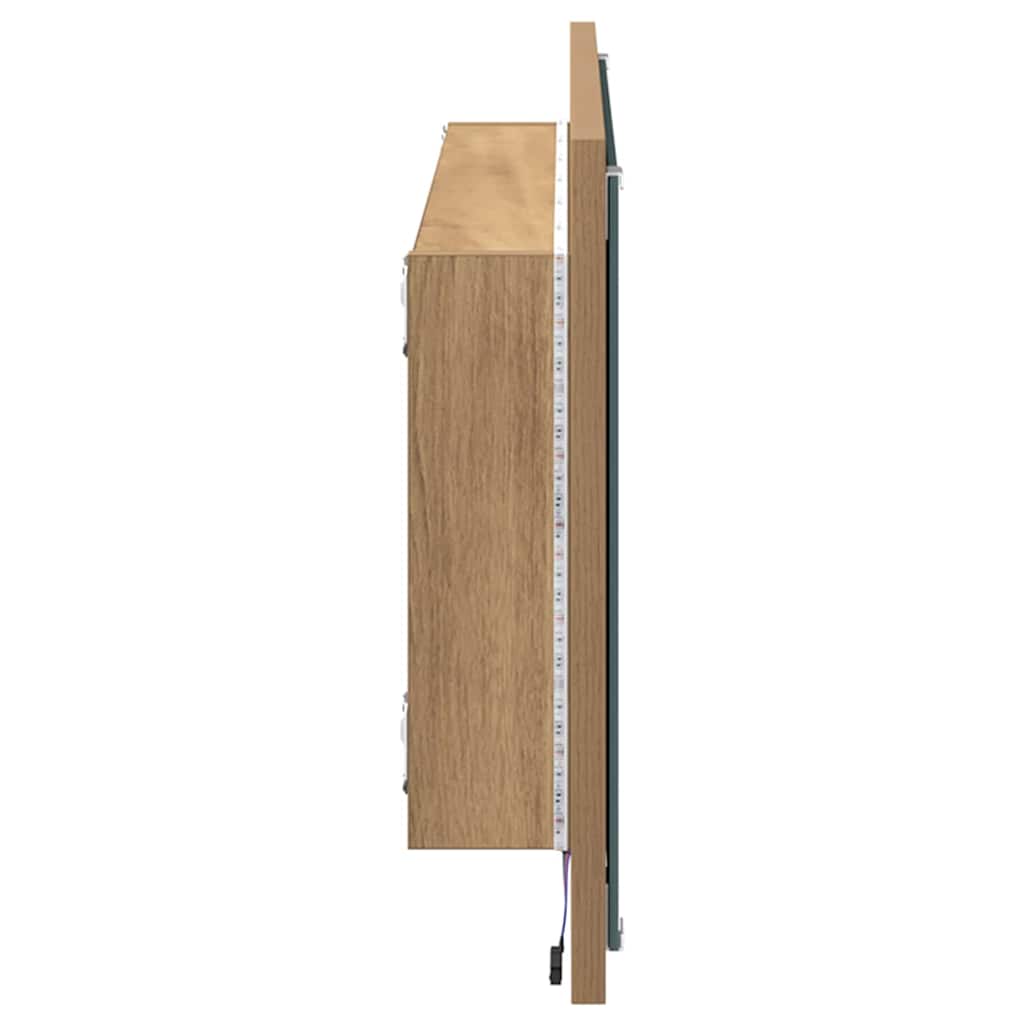 Speil Veggmontert Artisan Eik 90 x 8,5 x 37 cm Konstruert tre
