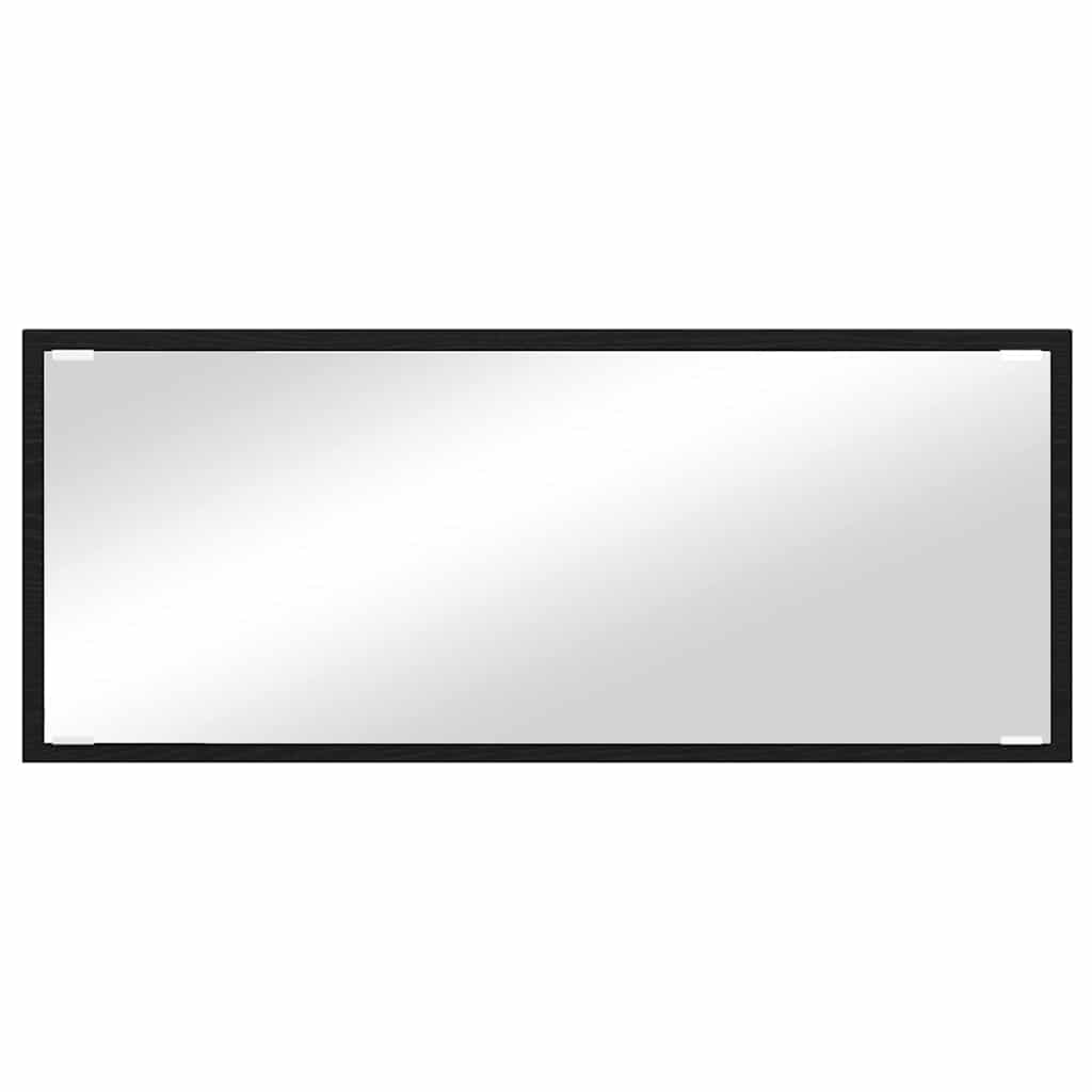 Speil Veggmontert Svart Eik 90 x 8,5 x 37 cm Konstruert tre