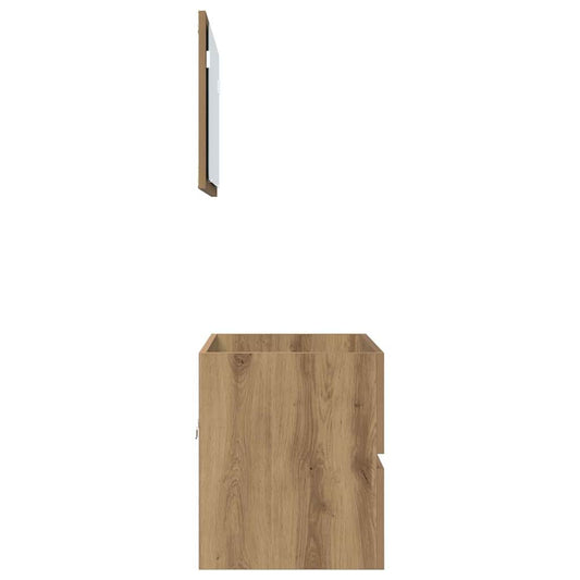 Baderomsinnredningssett 2 pcs Artisan Eik Ingeniørtre og metall
