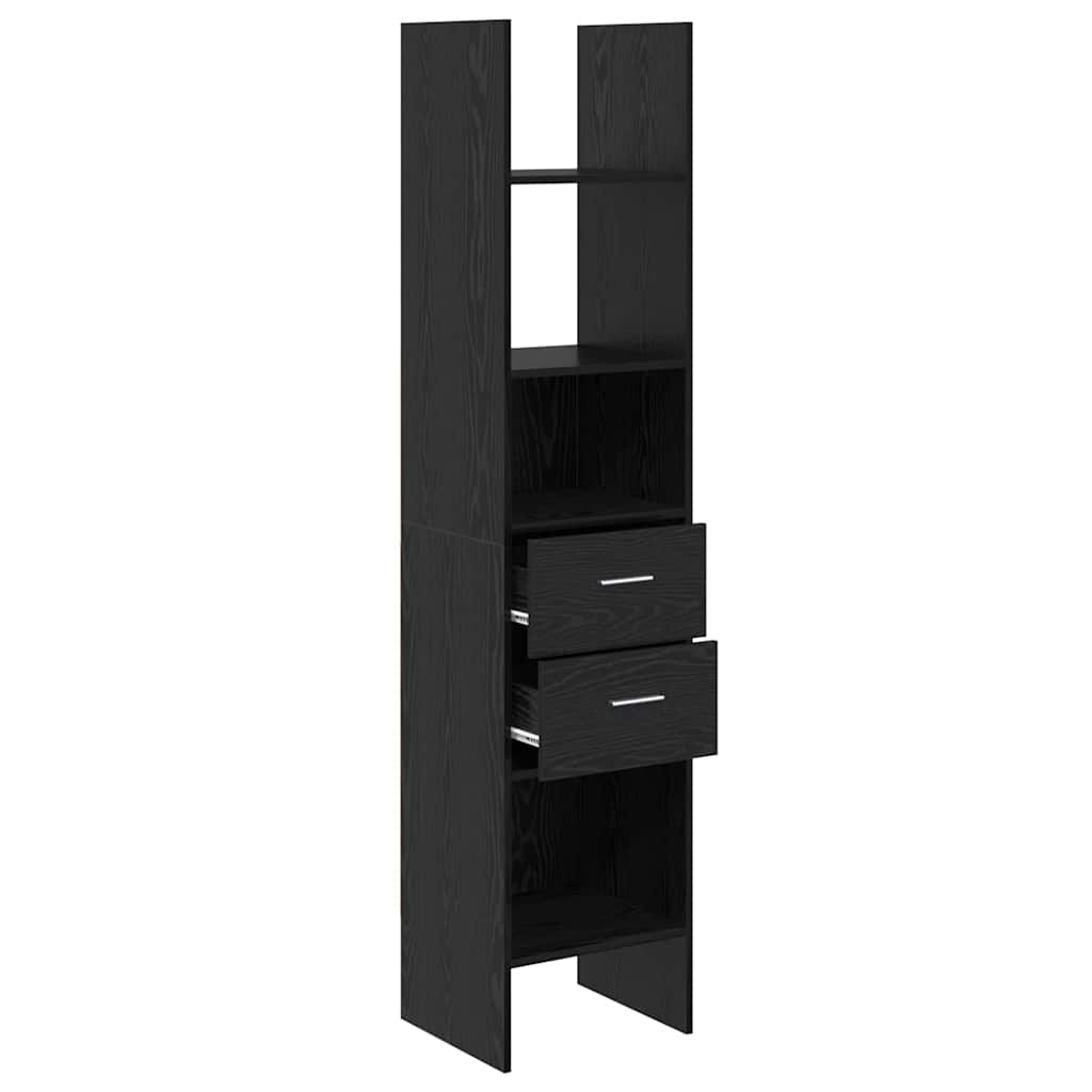 Bokskap Svart eik 40 x 35 x 180 cm Konstruert tre