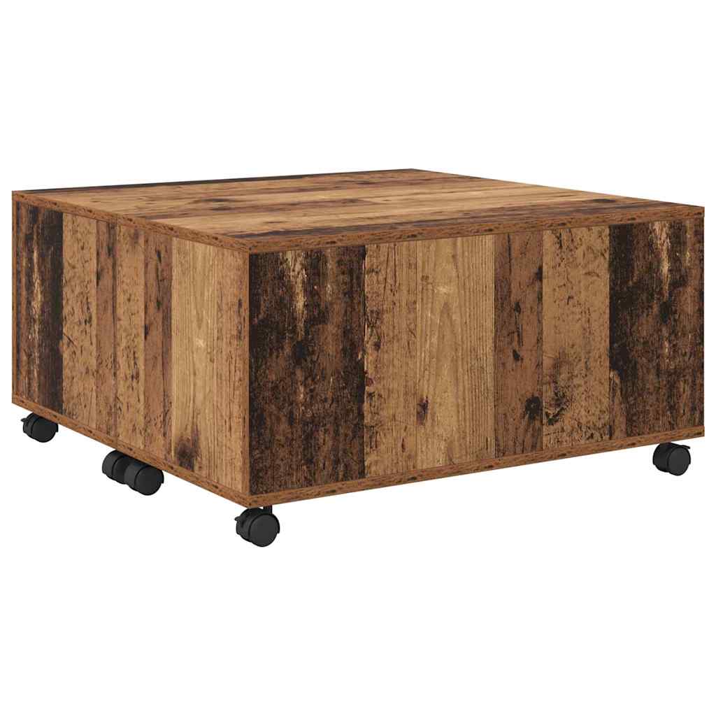 Kaffebord med skuff Gammelt tre 75 x 75 x 38 cm Konstruert tre