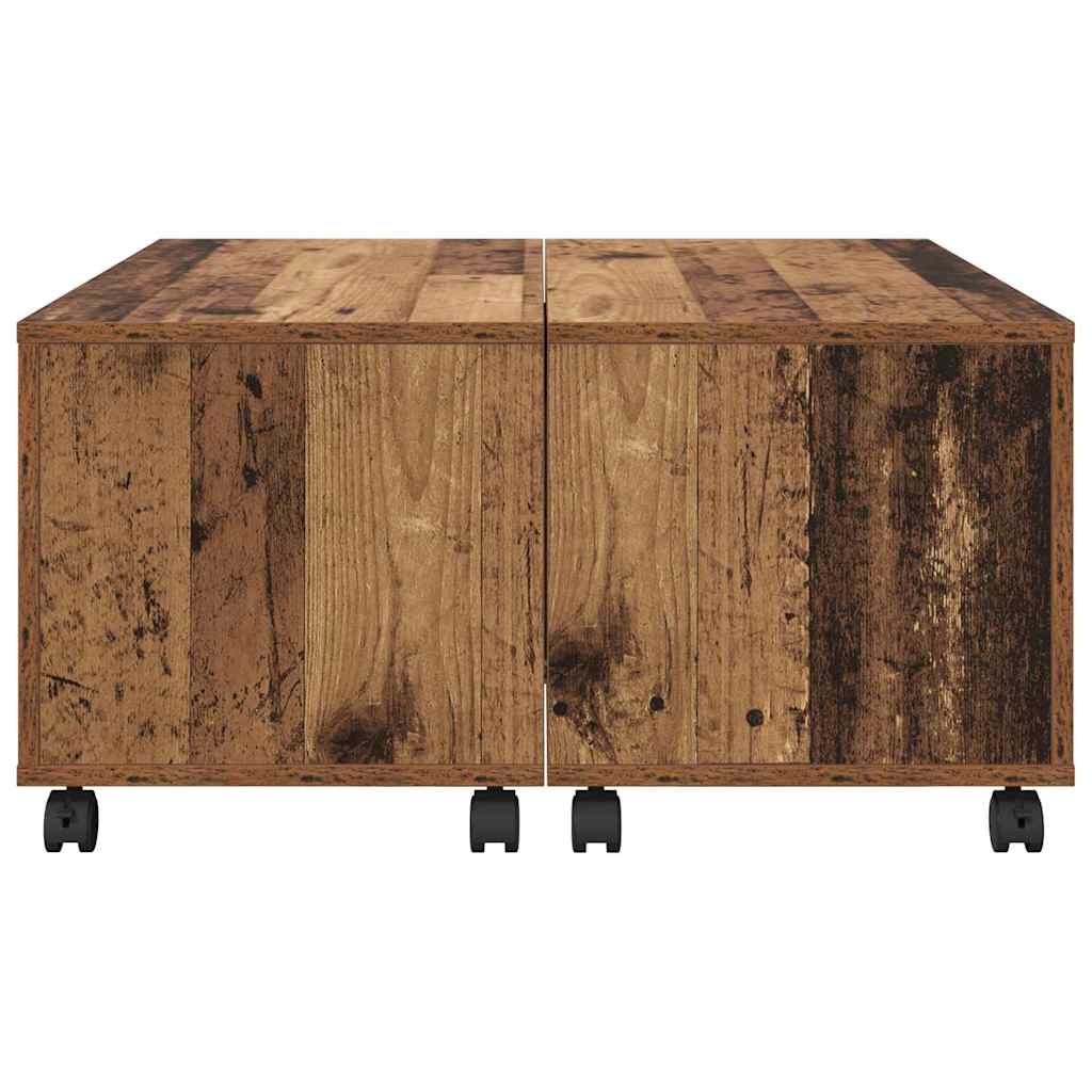 Kaffebord med skuff Gammelt tre 75 x 75 x 38 cm Konstruert tre
