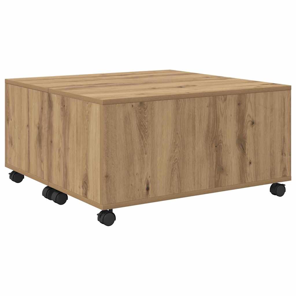 Kaffebord med skuff Artisan Eik 75 x 75 x 38 cm Konstruert tre