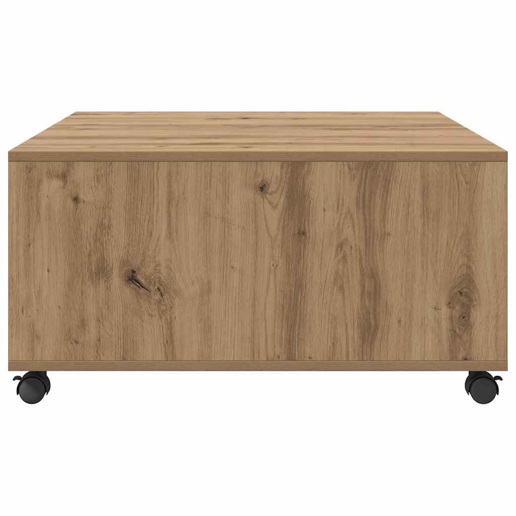 Kaffebord med skuff Artisan Eik 75 x 75 x 38 cm Konstruert tre