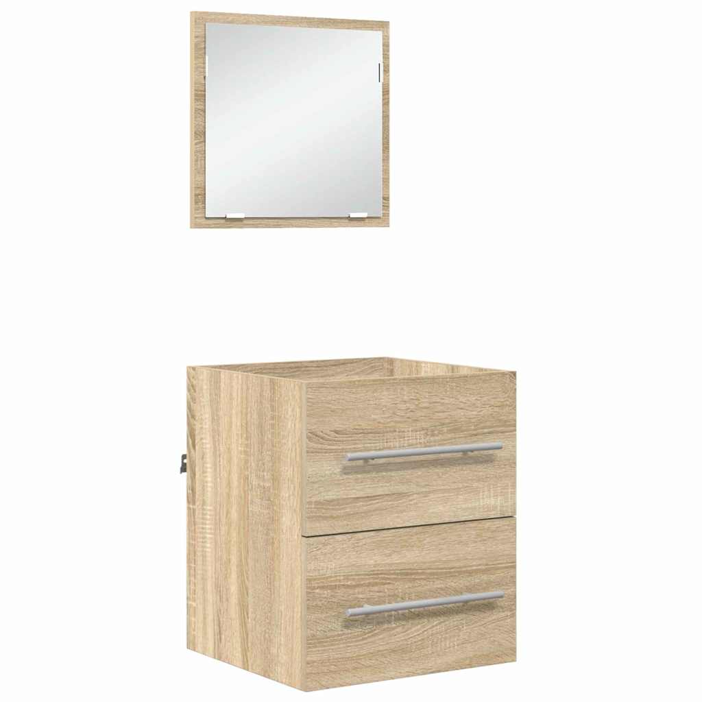 Baderomsinnredningssett med skuff Brun 41 x 38,5 x 48 cm