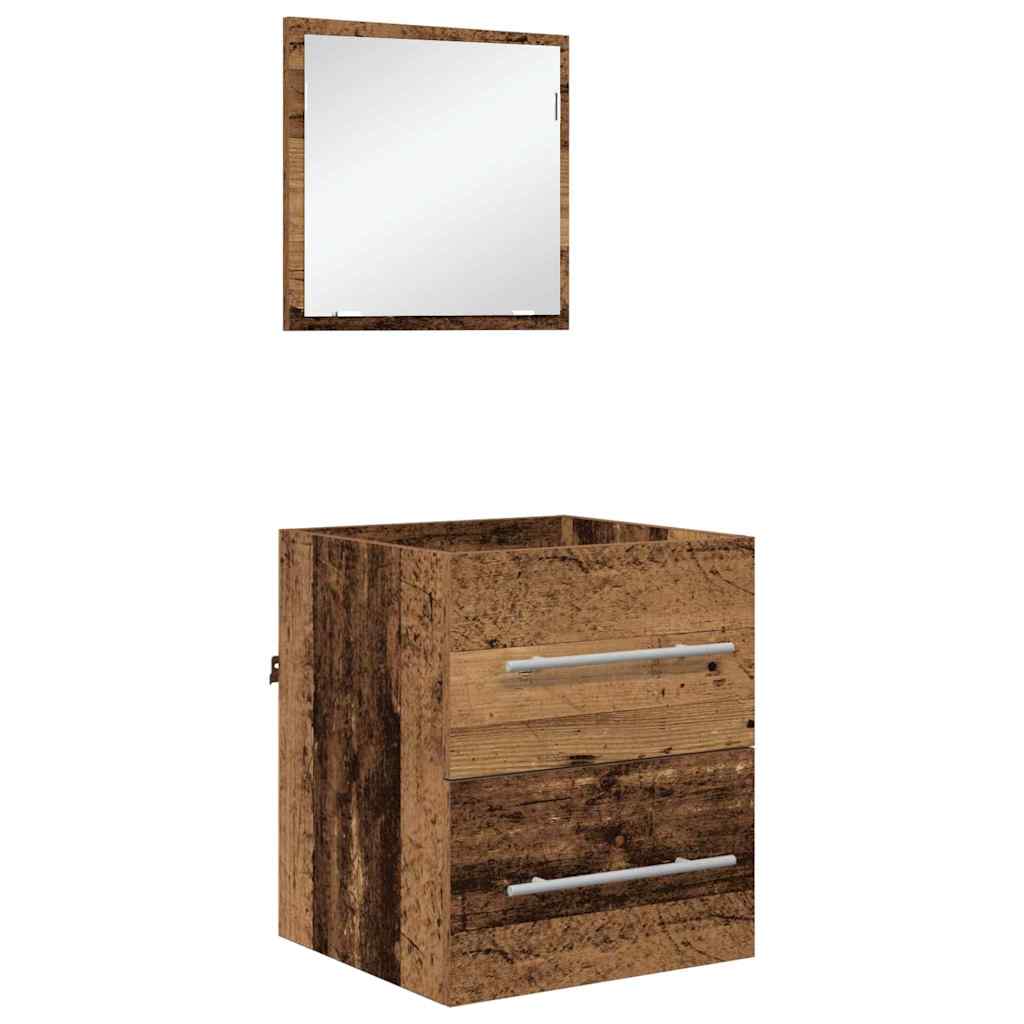 Baderomsinnredningssett med skuff Brun 41 x 38,5 x 48 cm