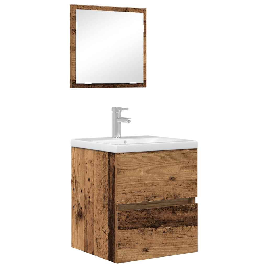 Baderomsskap Gamle tre 41 x 38.5 x 45 cm Konstruert tre