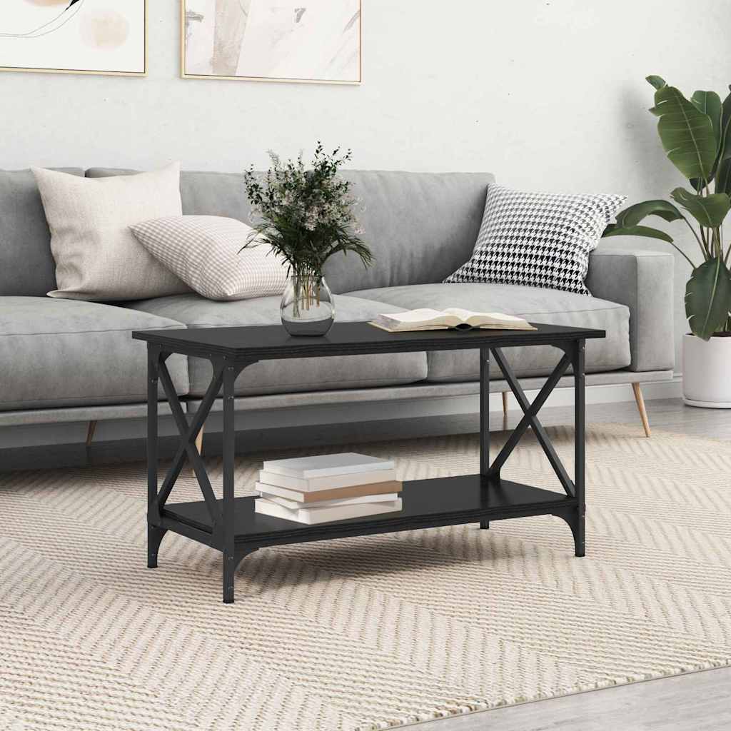 Kaffebord Svart eik 80 x 45 x 45.5 cm Konstruert tre