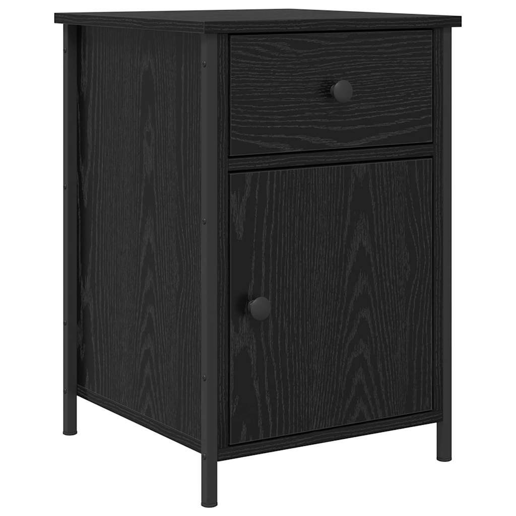 Nattbordskap 2 pcs Svart Eik 40 x 42 x 60 cm Konstruert tre