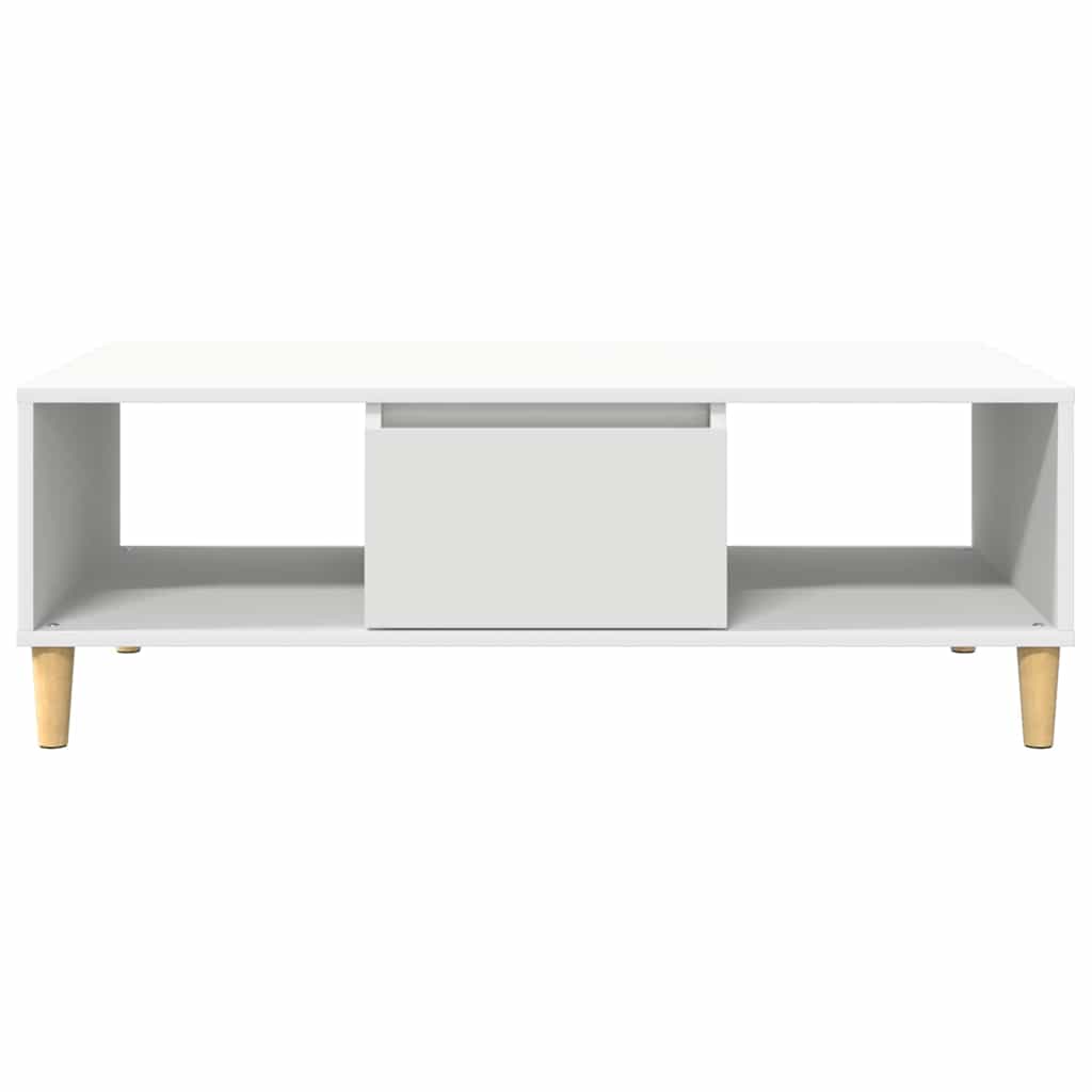 Kaffebord Hvit 102 x 55 x 35 cm Konstruert tre