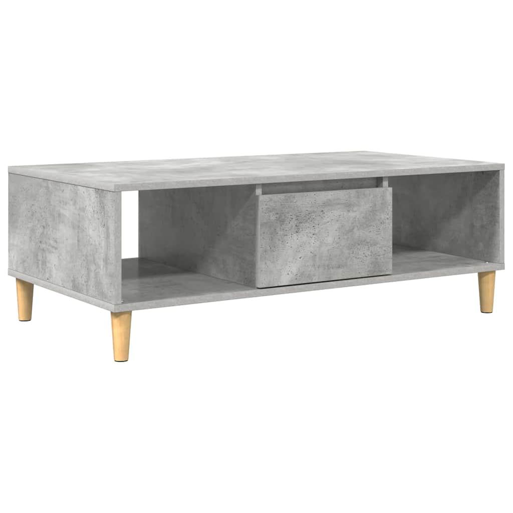 Kaffebord Betonggrå 102 x 55 x 35 cm Konstruert tre