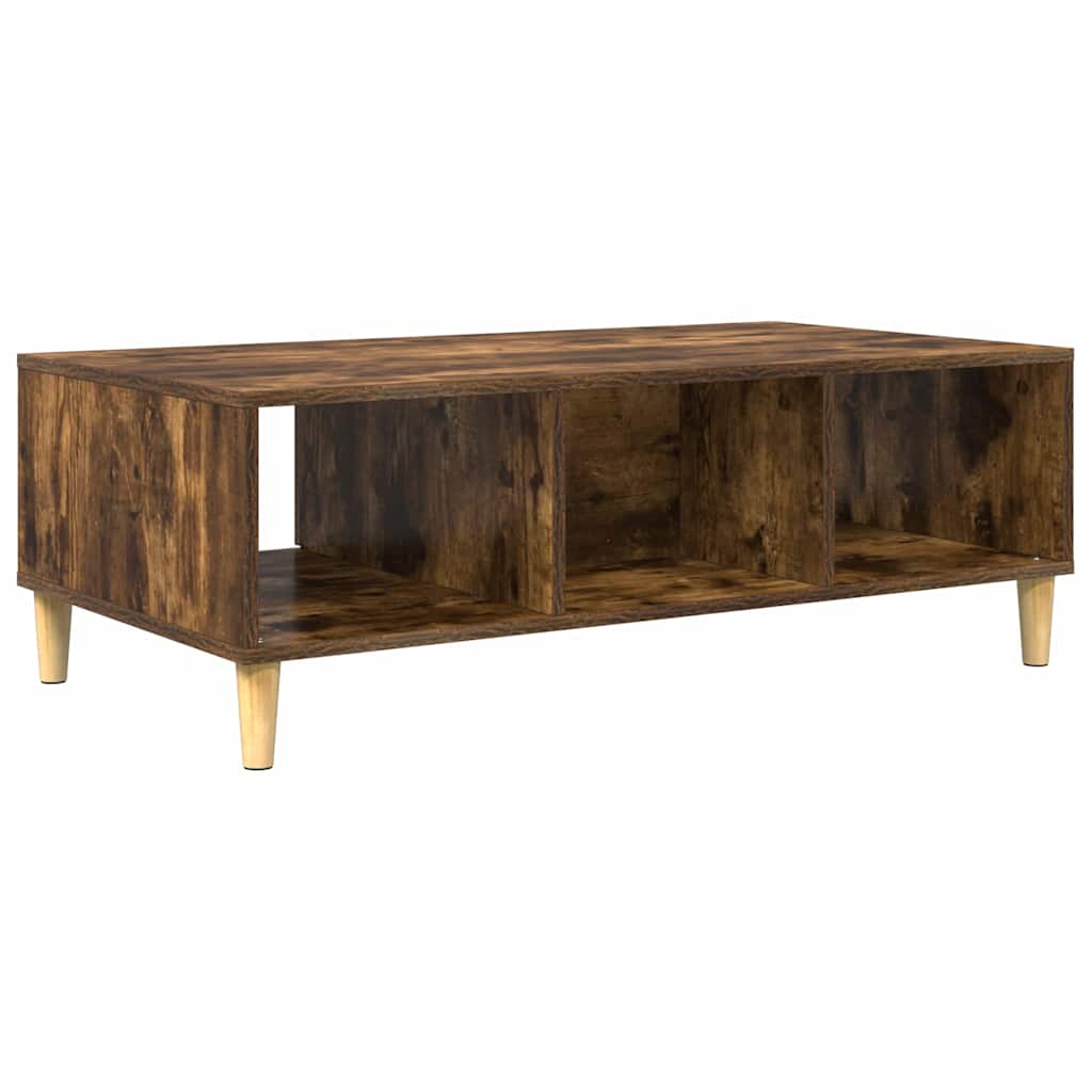 Kaffebord Røkt eik 102 x 55 x 35 cm Konstruert tre