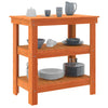 Arbeidsbenk med hylle Voksbrun 78.5 x 50 x 80 cm Heltre furu
