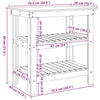 Arbeidsbenk med hylle Voksbrun 78.5 x 50 x 80 cm Heltre furu